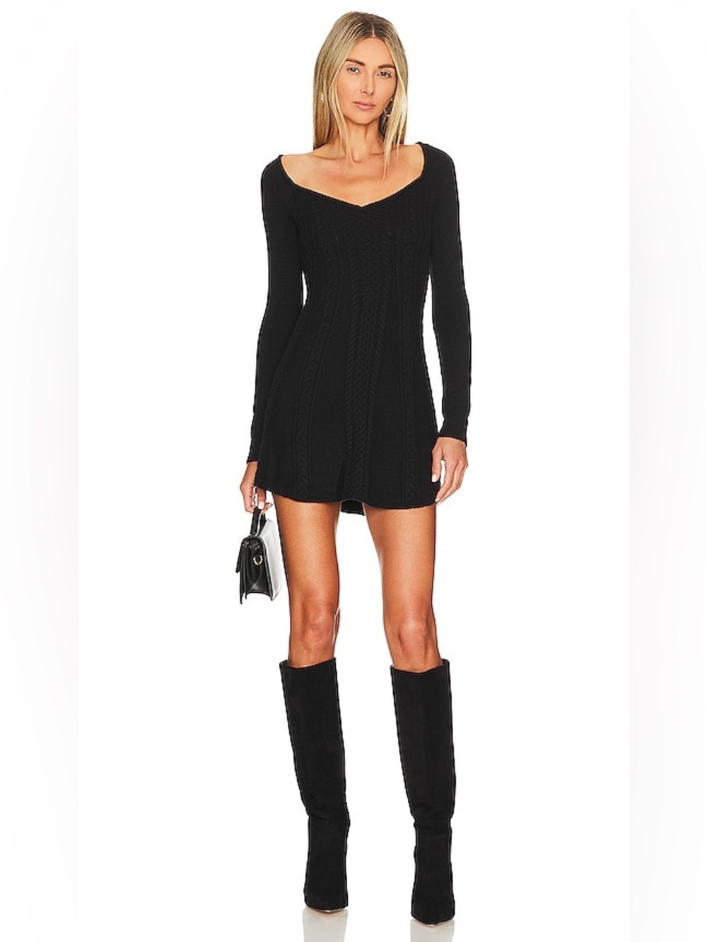 Free People Small World Mini Dress in Black